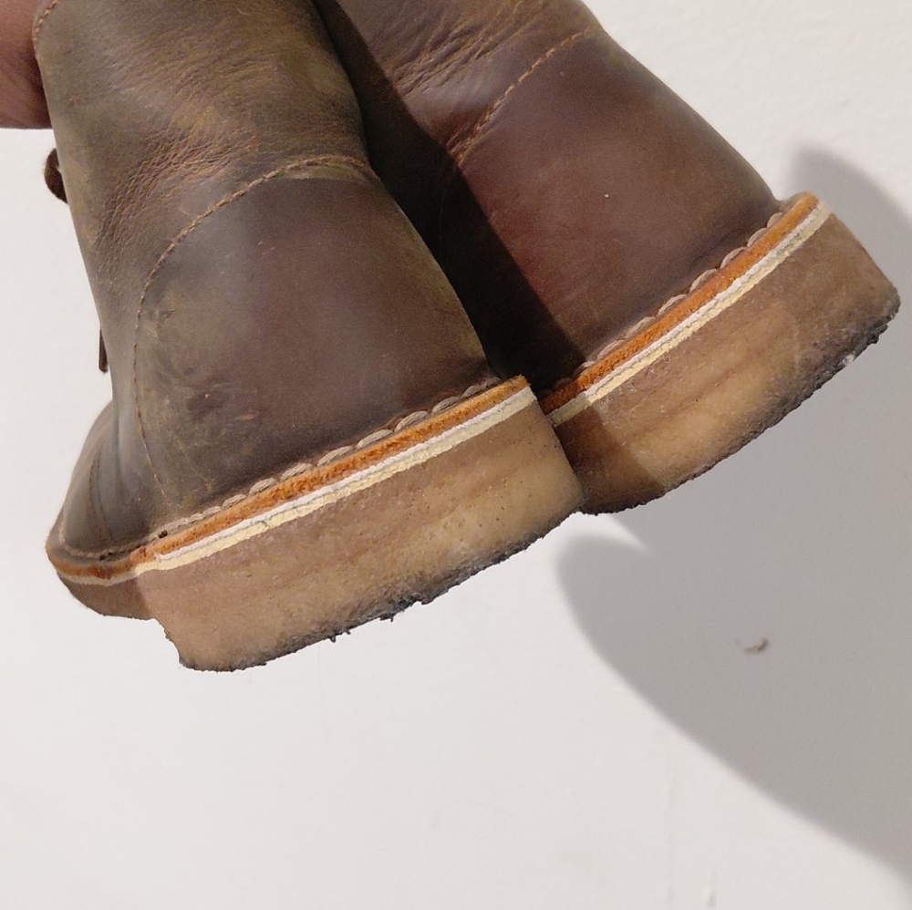 Clarks Women's Brown LEATHER Laceup Ankle Boots Size 6.5 - Picture 10 of 12